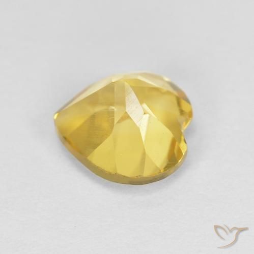 Citrine Jaune moyen naturelle Cœur, 0.78 ct, VVS-VS