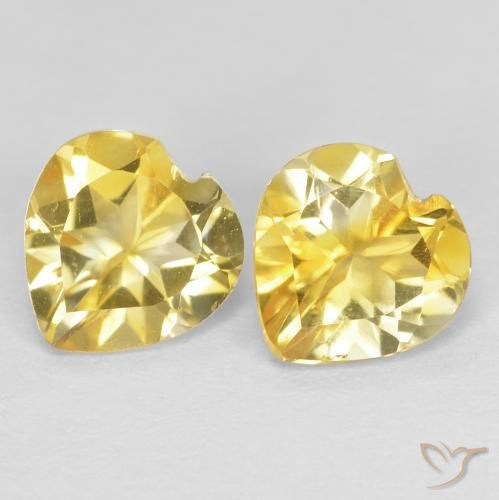 1.32ctw Naturel Doré léger Citrine, Cœur, VVS-VS