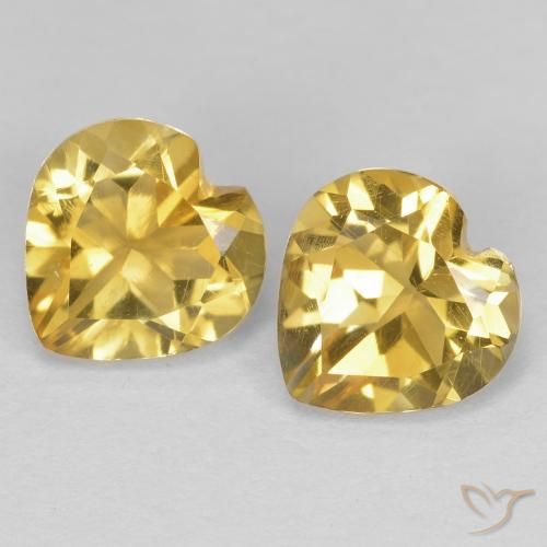 Shop natural 1.33ct Doré moyen Citrine gems, Cœur, from Brésil at GemSelect. In stock, global shipping!