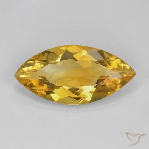 Citrine Orange Doré naturelle Marquise, 5.63 ct, VVS-VS