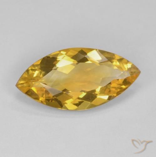 Citrine Orange Doré naturelle Marquise, 5.63 ct, VVS-VS