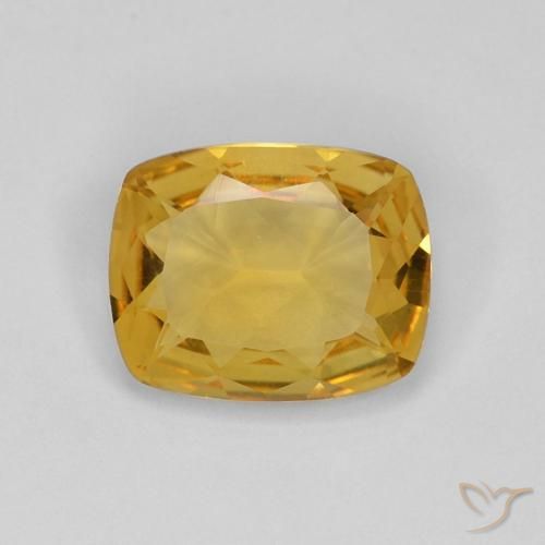 Citrine Orange Doré naturelle Coussin, 2.18 ct, VVS