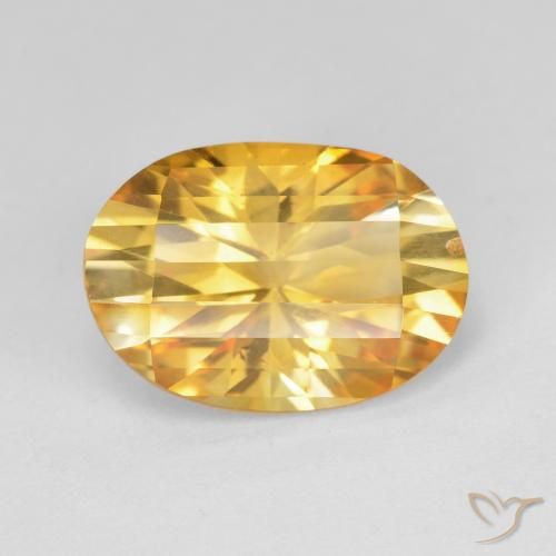 4.72ct Naturel Doré moyen-foncé Citrine, ovale, VVS-VS