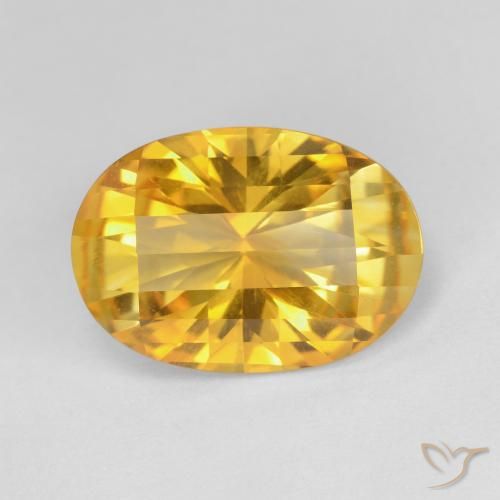 4.69ct Naturel Orange doré profond Citrine, ovale, VVS-VS