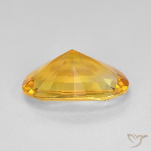 Citrine Orange doré profond naturelle ovale, 4.69 ct, VVS-VS