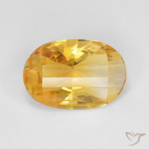 Citrine Doré vif naturelle ovale, 4.20 ct, VVS