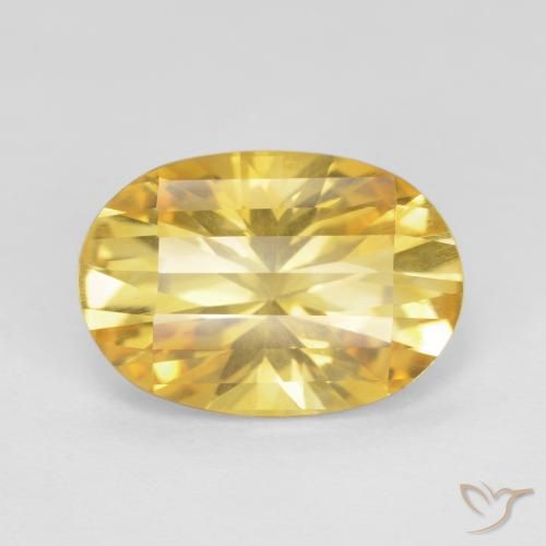 Citrine Doré vif naturelle ovale, 4.80 ct, VS