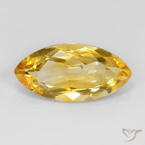 Citrine Doré naturelle Marquise, 7.28 ct, VS