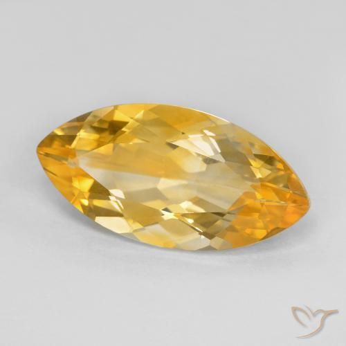 Citrine Doré moyen naturelle Marquise, 7.42 ct, VVS