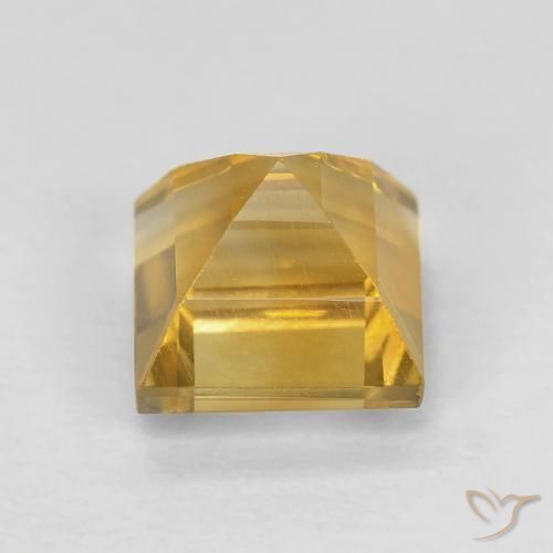 Citrine Or naturelle Carré, 1.40 ct, VVS-VS