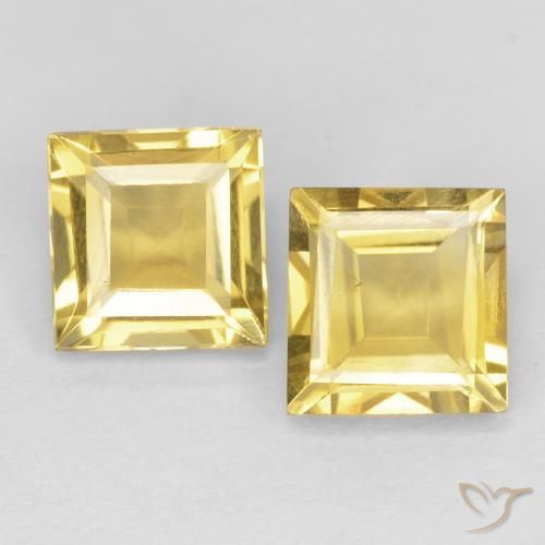 2.06ctw Naturel Doré Citrine, Carré, VS