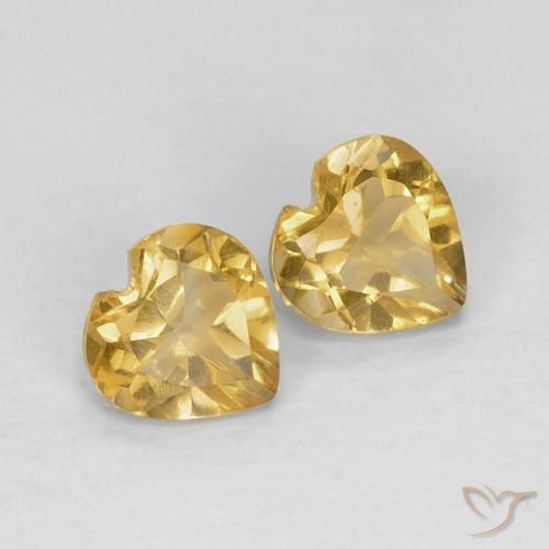 Shop natural 0.83ct Doré léger Citrine gems, Cœur, from Brésil at GemSelect. In stock, global shipping!