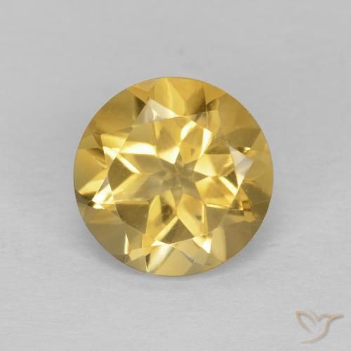 1.24ct Naturel Doré léger Citrine, Tour, VVS