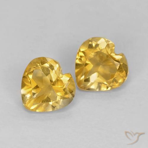 Shop natural 0.87ct Doré moyen Citrine gems, Cœur, from Brésil at GemSelect. In stock, global shipping!