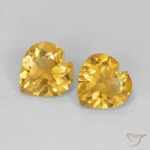 Shop natural 0.88ct Doré moyen Citrine gems, Cœur, from Brésil at GemSelect. In stock, global shipping!