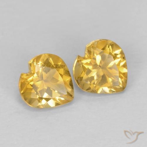 Shop natural 1.00ct Doré moyen Citrine gems, Cœur, from Brésil at GemSelect. In stock, global shipping!