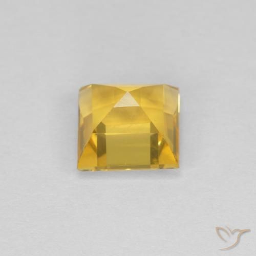 Citrine Doré naturelle Carré, 1.06 ct, VVS-VS