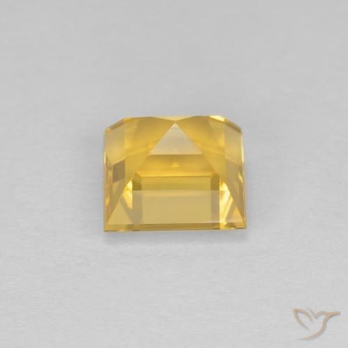 Citrine Jaune moyen naturelle Carré, 1.09 ct, VVS-VS