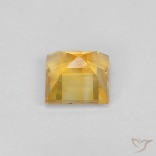Citrine Doré vif naturelle Carré, 1.11 ct, VS