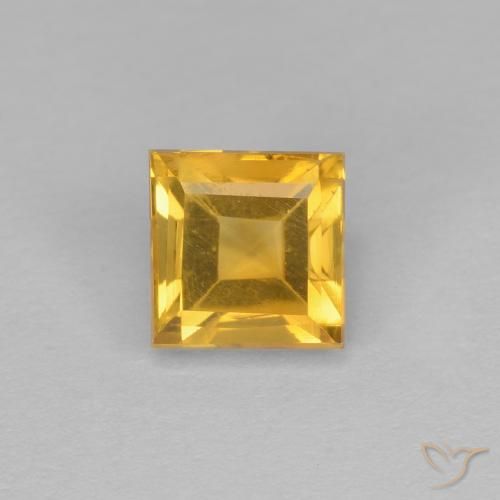 1.21ct Naturel Doré Citrine, Carré, VVS-VS