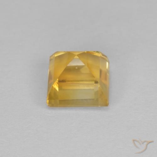 Citrine Doré naturelle Carré, 1.21 ct, VVS-VS