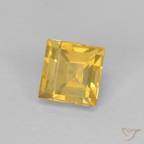 Citrine Or moyen naturelle Carré, 1.33 ct, VS
