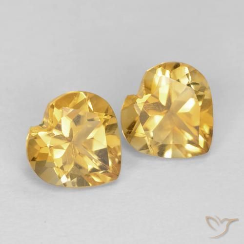 Shop natural 1.38ct Orange doré profond Citrine gems, Cœur, from Brésil at GemSelect. In stock, global shipping!
