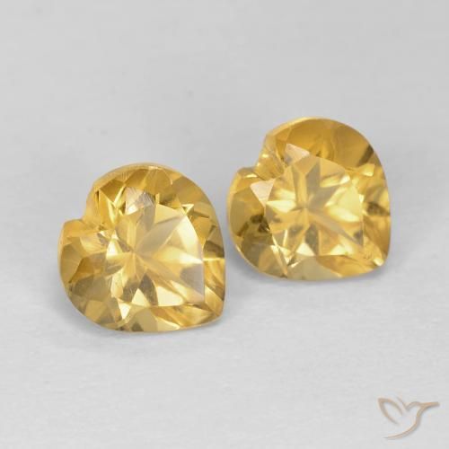 Shop natural 1.61ct Doré moyen Citrine gems, Cœur, from Brésil at GemSelect. In stock, global shipping!