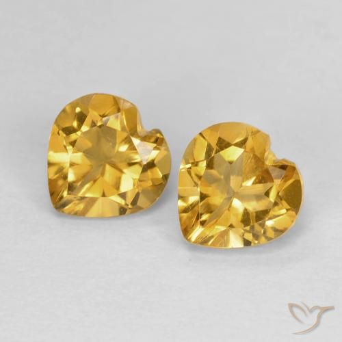 Shop natural 1.49ct Doré profond Citrine gems, Cœur, from Brésil at GemSelect. In stock, global shipping!