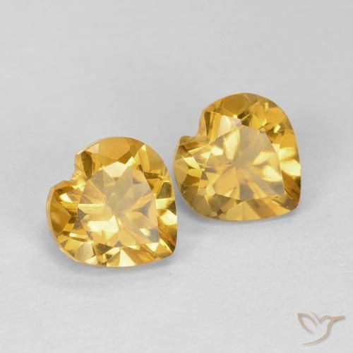 Shop natural 1.49ct Doré profond Citrine gems, Cœur, from Brésil at GemSelect. In stock, global shipping!