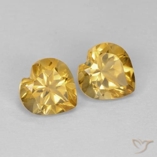 Shop natural 1.55ct Doré moyen Citrine gems, Cœur, from Brésil at GemSelect. In stock, global shipping!