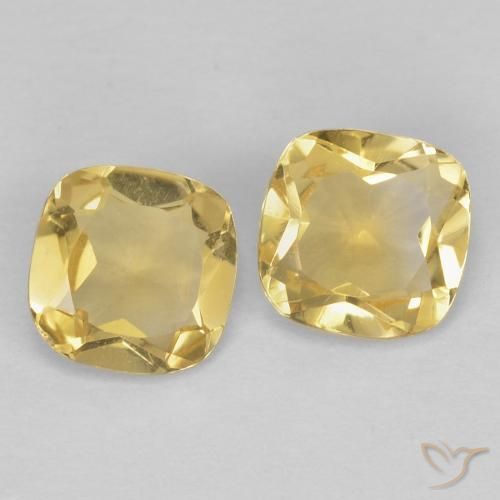 Shop natural 0.86ct Jaune clair Citrine gems, Coussin, from Brésil at GemSelect. In stock, global shipping!