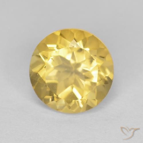 1.32ct Naturel Doré léger Citrine, Tour, VVS