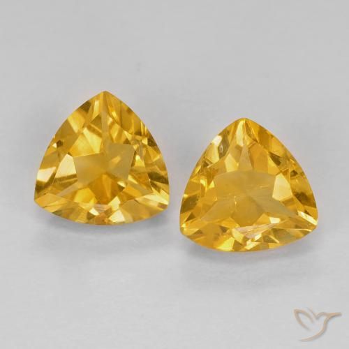 1.51ctw Naturel Medium Dark-Golden Citrine, Trillion, VS