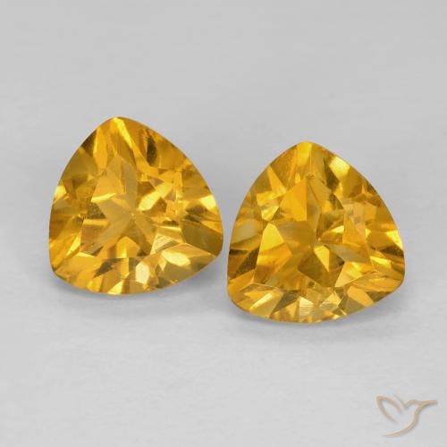 1.69ctw Naturel Orange doré profond Citrine, Trillion, VS