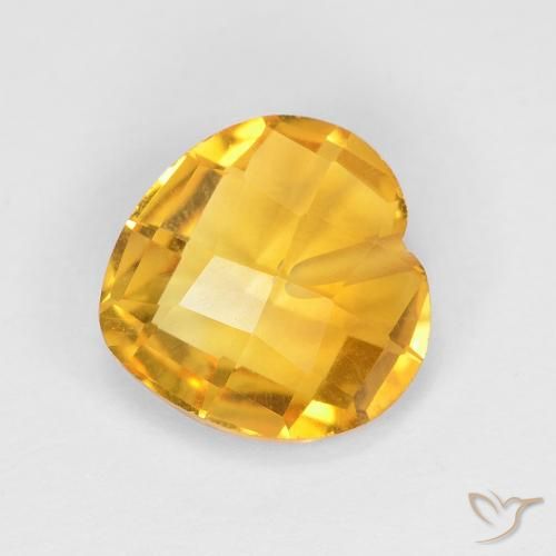 Citrine Or moyen naturelle Cœur, 1.57 ct, VVS