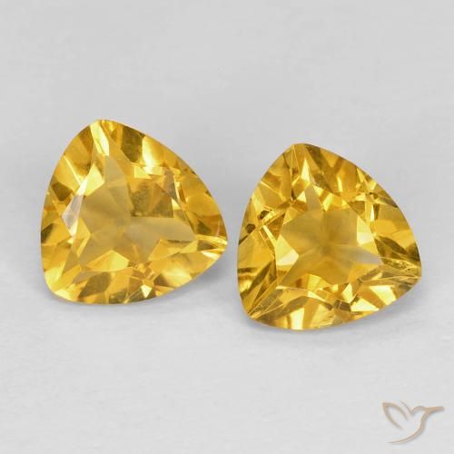 1.55ctw Naturel Doré Citrine, Trillion, VVS