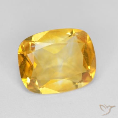 Citrine Doré naturelle Coussin, 2.98 ct, VVS-VS