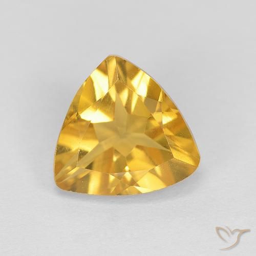 Citrine Or moyen naturelle Trillion, 1.67 ct, VVS