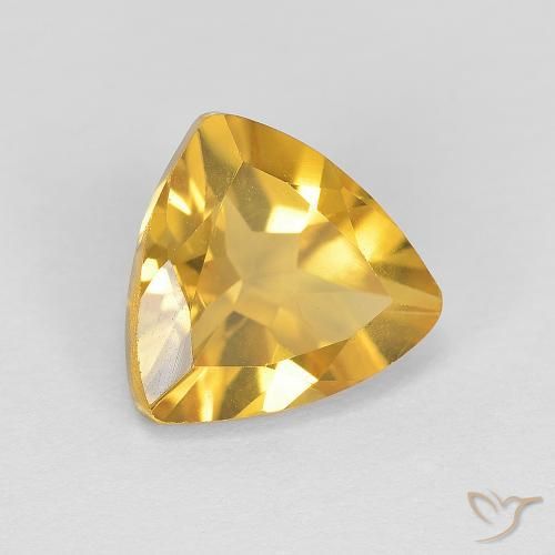 Citrine Or moyen naturelle Trillion, 1.67 ct, VVS