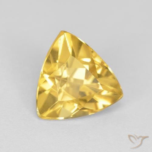 2.08ct Naturel Doré moyen Citrine, Trillion, Transparent