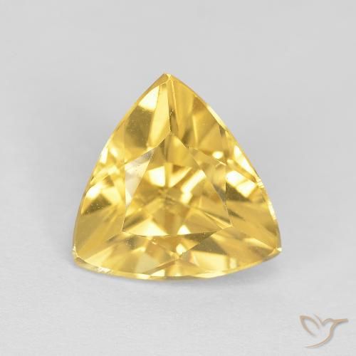 Citrine Doré moyen naturelle Trillion, 2.08 ct, Transparent