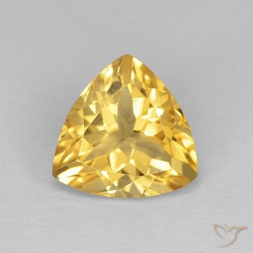 1.64ct Naturel Or moyen Citrine, Trillion, VVS