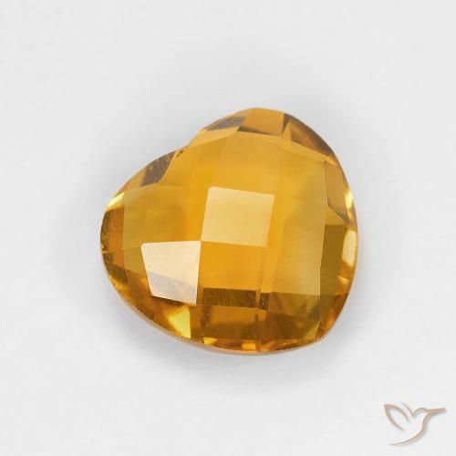 Citrine Doré foncé naturelle Cœur, 1.61 ct, VVS