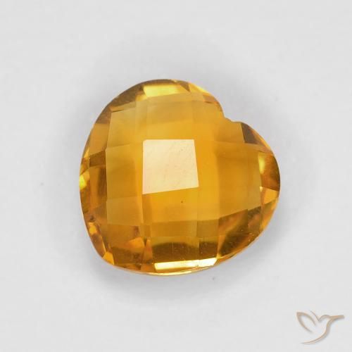 Citrine Or orange foncé naturelle Cœur, 1.70 ct, VVS