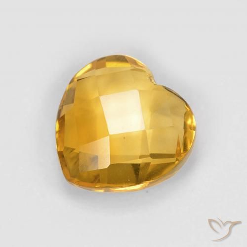 1.81ct Naturel Doré foncé Citrine, Cœur, VVS