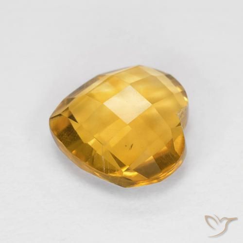 Citrine Orange doré profond naturelle Cœur, 1.66 ct, VVS