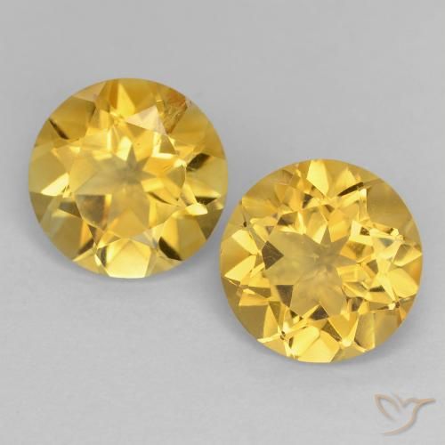 3.40ctw Naturel Doré moyen Citrine, Tour, VS