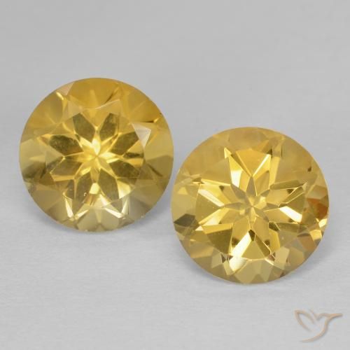 3.62ctw Naturel Orange Doré Citrine, Tour, VVS