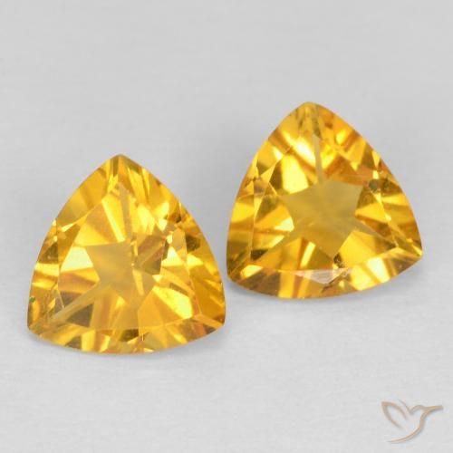 Shop natural 1.25ct Or moyen Citrine gems, Trillion, from Brésil at GemSelect. In stock, global shipping!